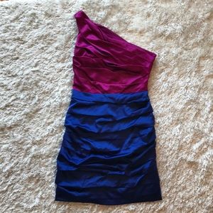 Express One Shoulder Cocktail Dress